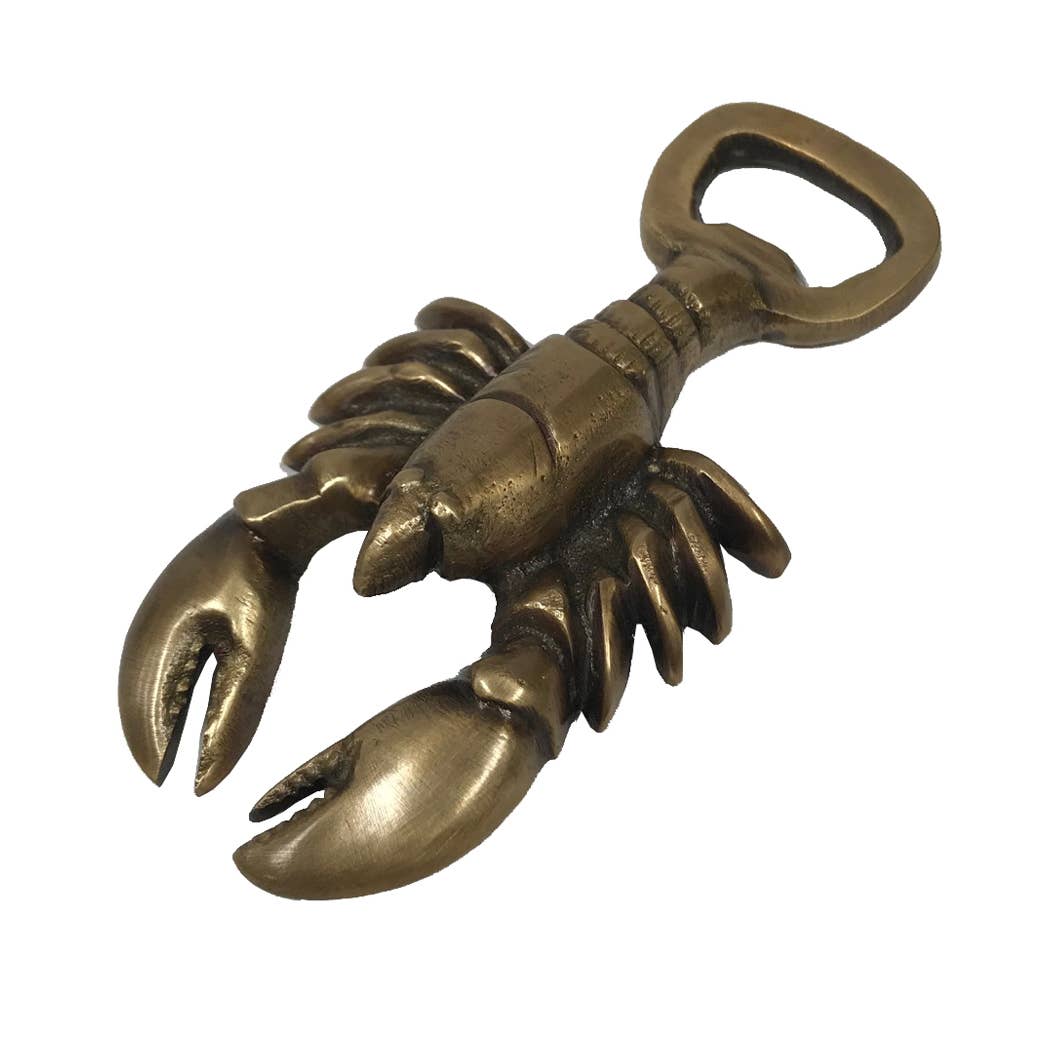 Antiqued Brass Lobster Bottle Opener | Barware | Kitchen