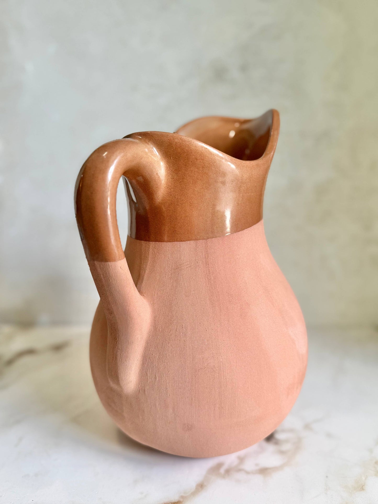 Red Clay Decorative Pitcher: Large