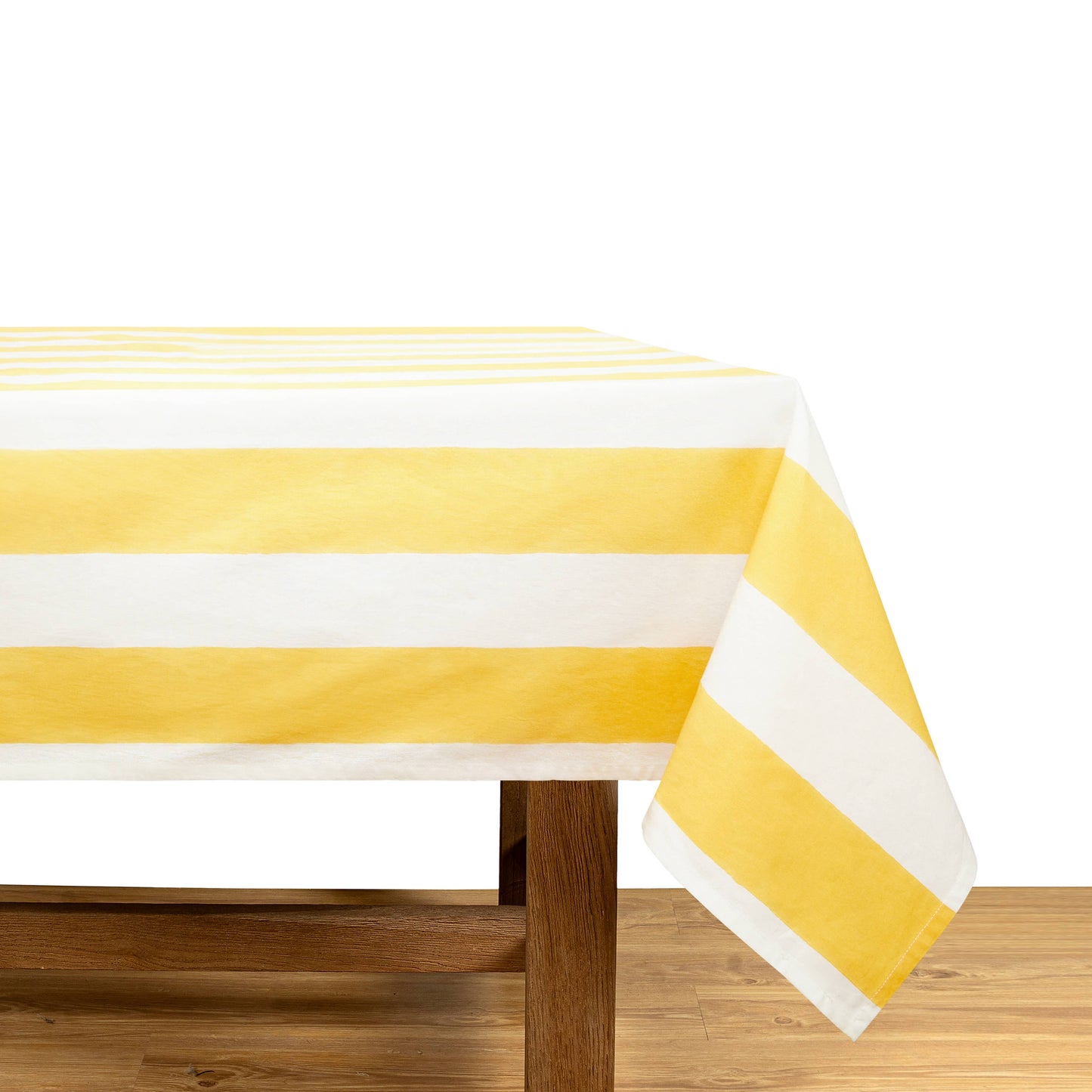 St. Tropez Yellow Stripes | French Tablecloth: 71" x 128"