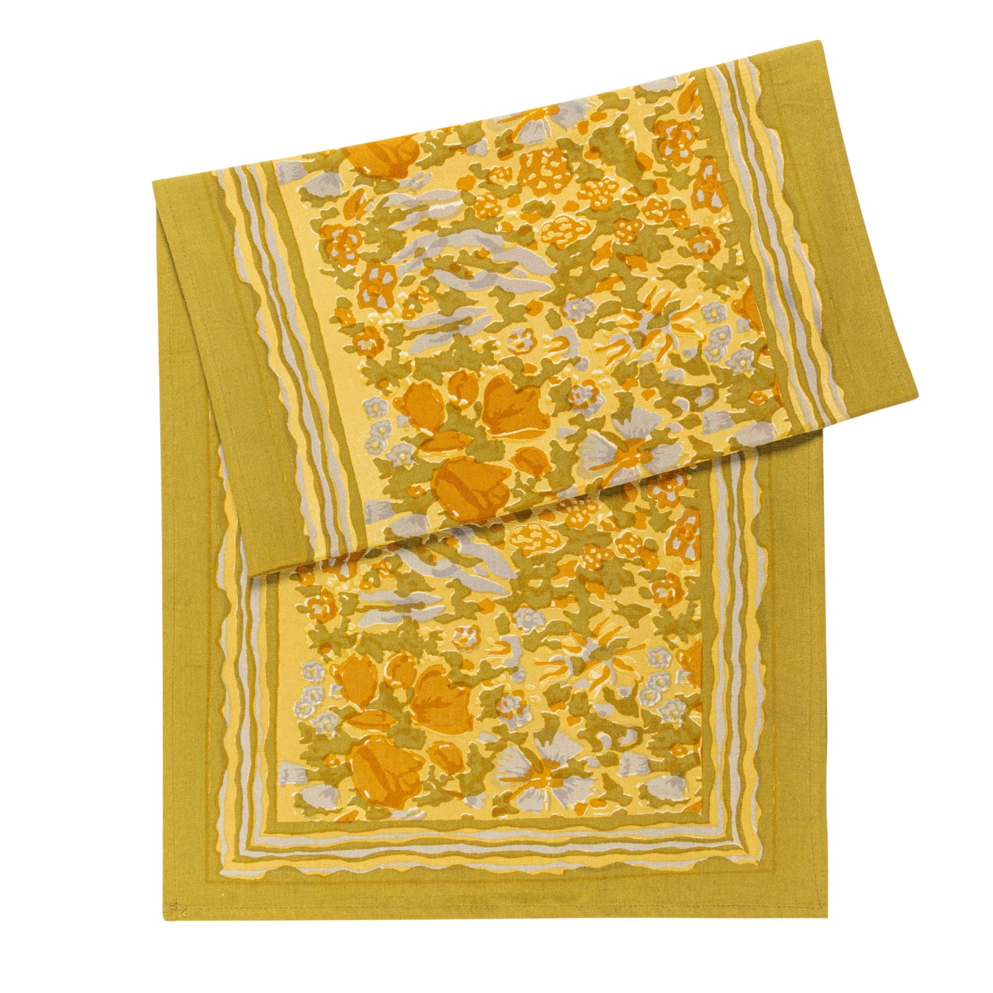 Jardin Mustard & Grey | Runner: 16" x 90"