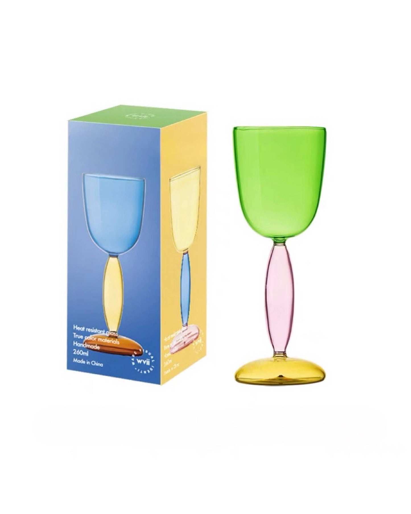 Handblown Coloured Wine Glasses: Burgundy - Sandy Beach