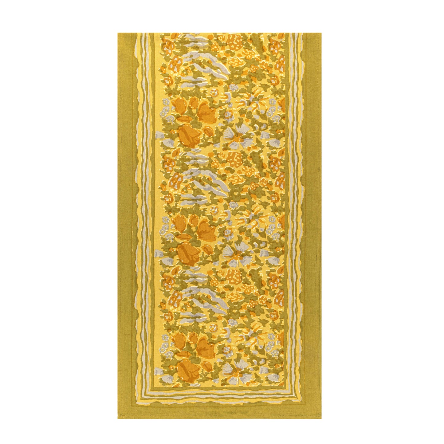 Jardin Mustard & Grey | Runner: 16" x 90"