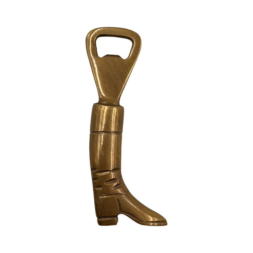 Antiqued Brass Equestrian Boot Bottle Opener | Kitchen