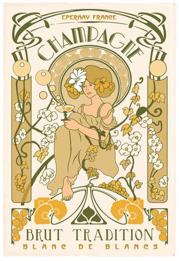 Torchons & Bouchons Tea Towel Champagne Epernay