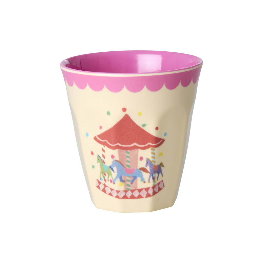 Melamine Kids Cups in Fun Fair Pink Prints - Small - 6 pcs. in Gift Box