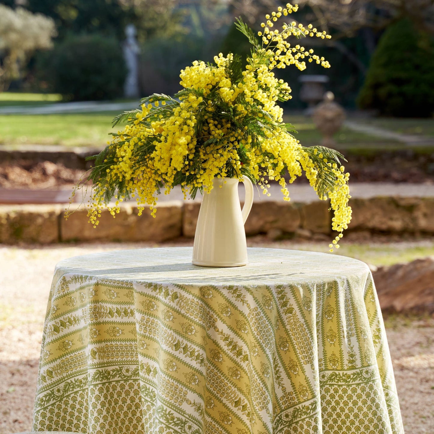 Provence Avignon Pistache Tablecloth: 90" x 90"
