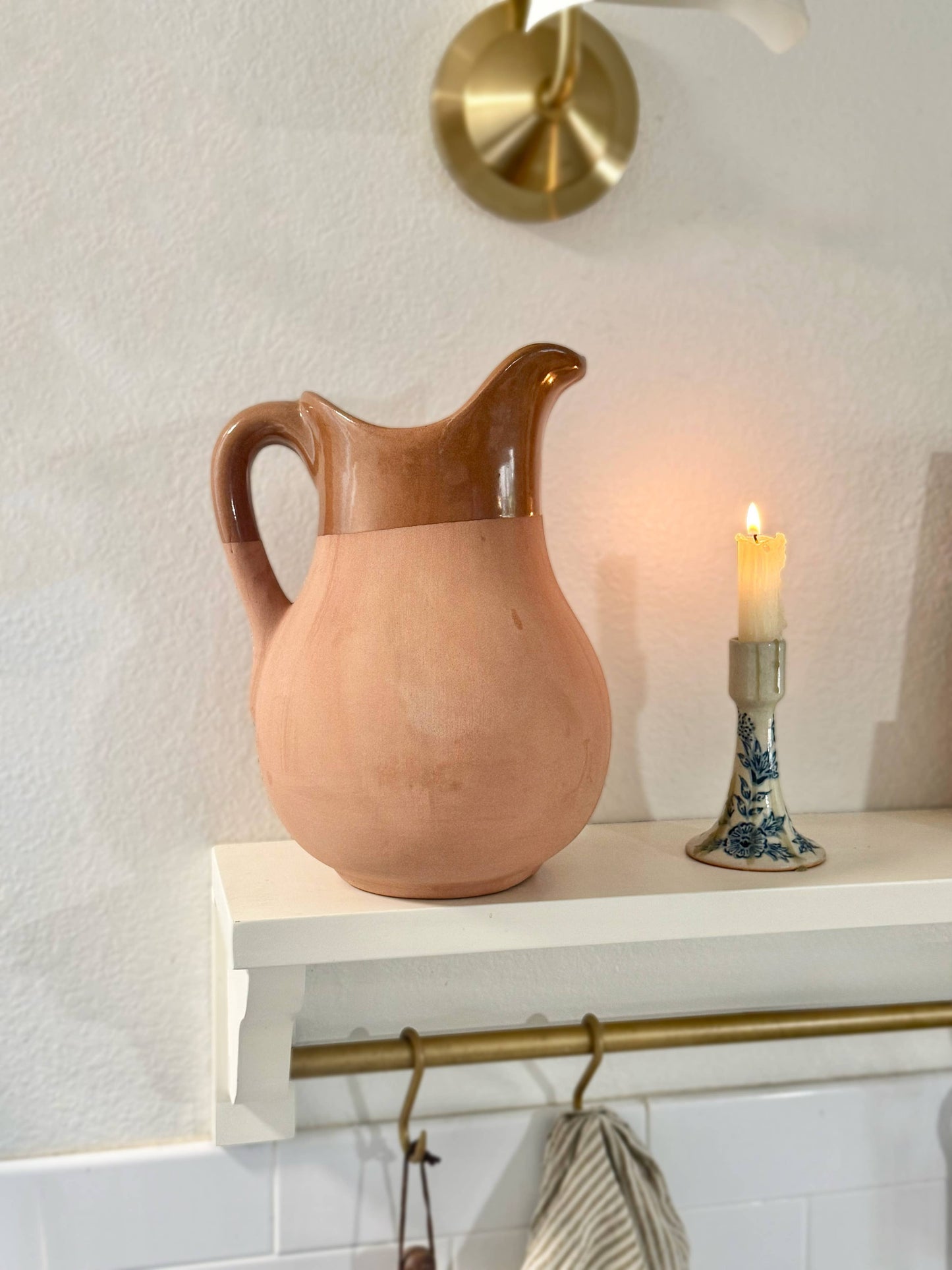 Red Clay Decorative Pitcher: Large