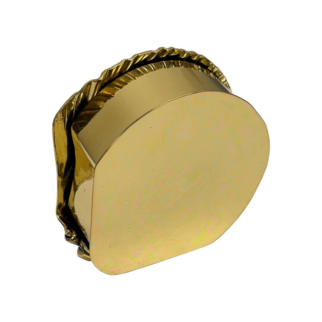 Antiqued Brass Sea Shell Decorative Trinket Box | Storage