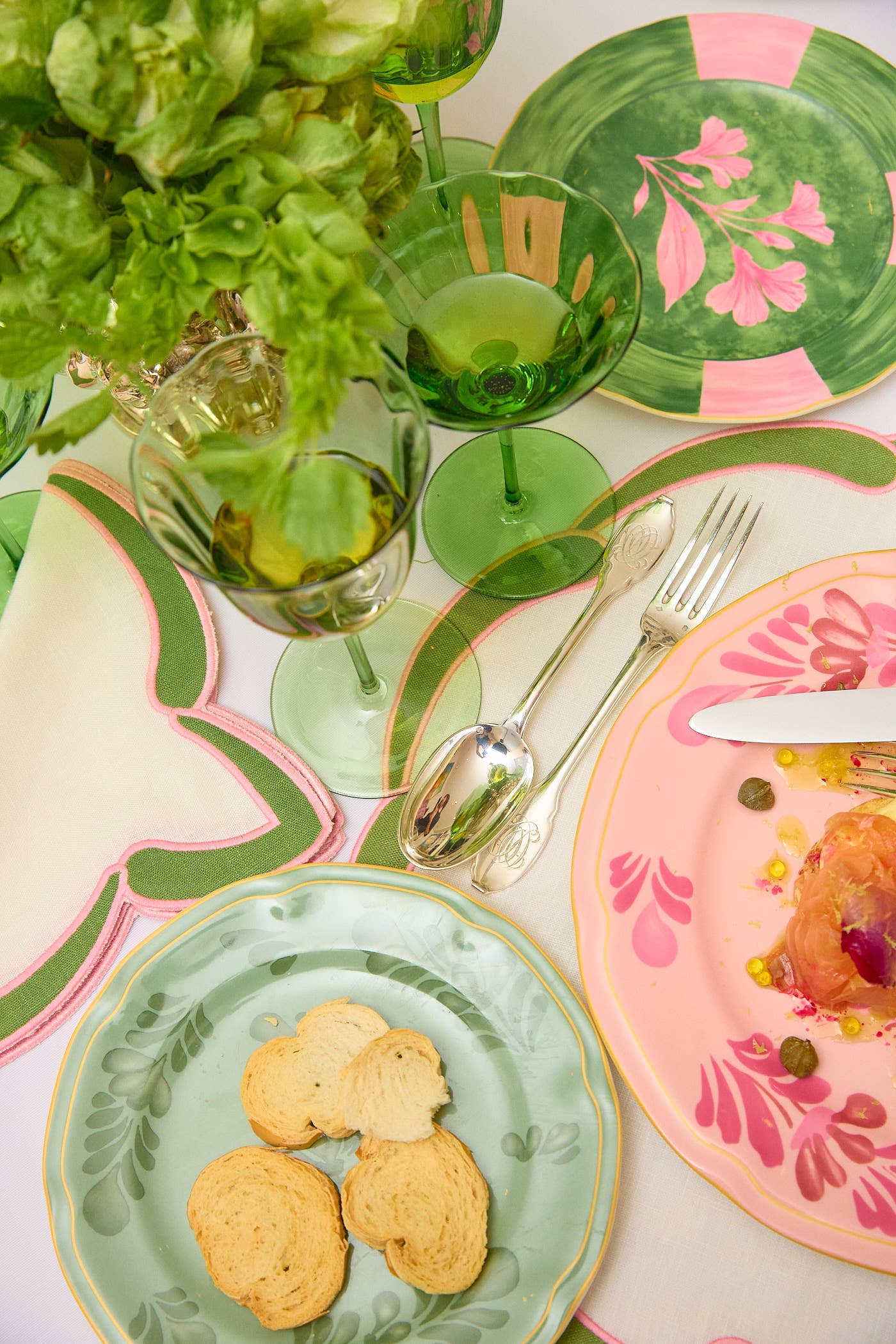 Gordes green dessert plate (set of 4)