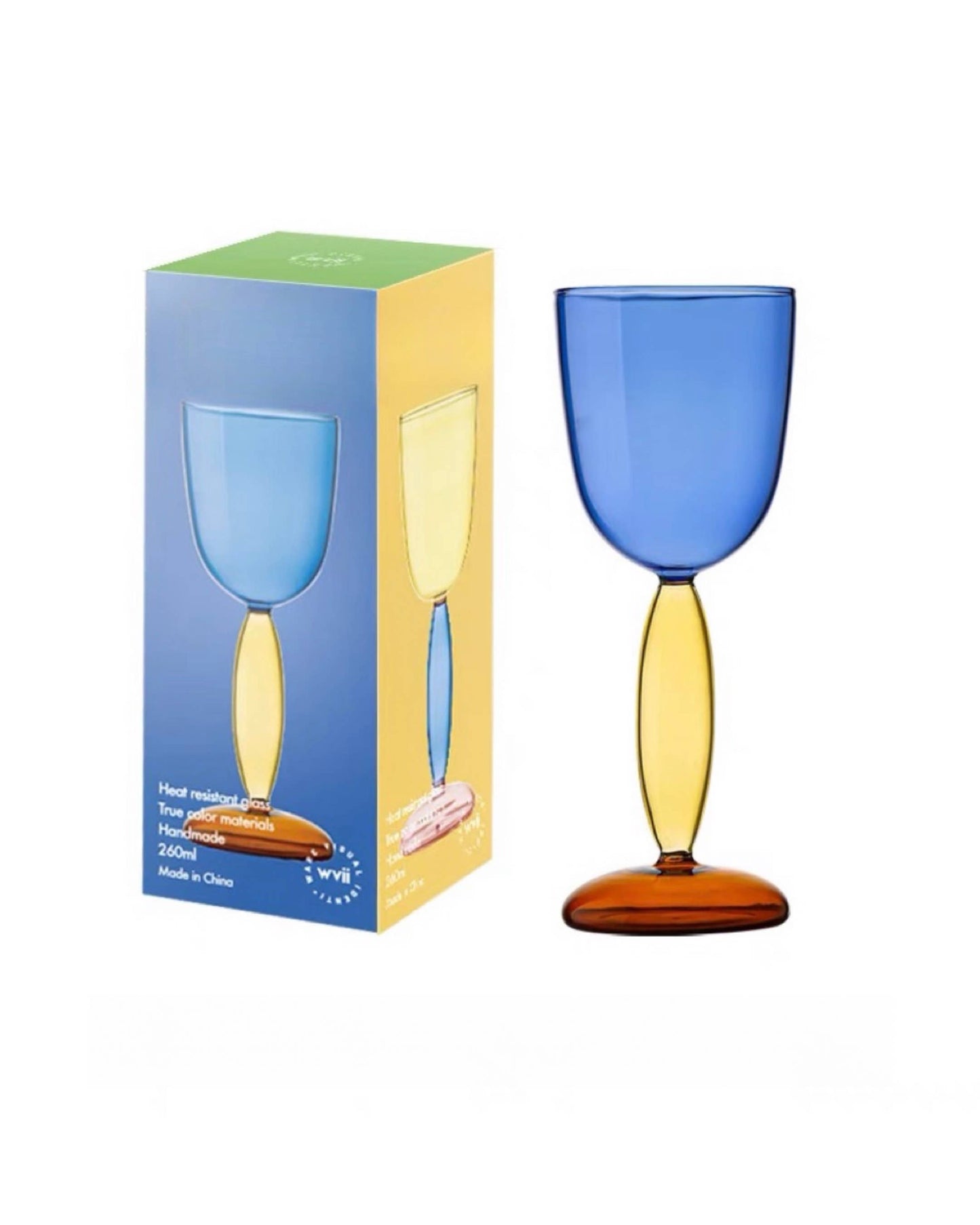 Handblown Coloured Wine Glasses: Burgundy - Sandy Beach