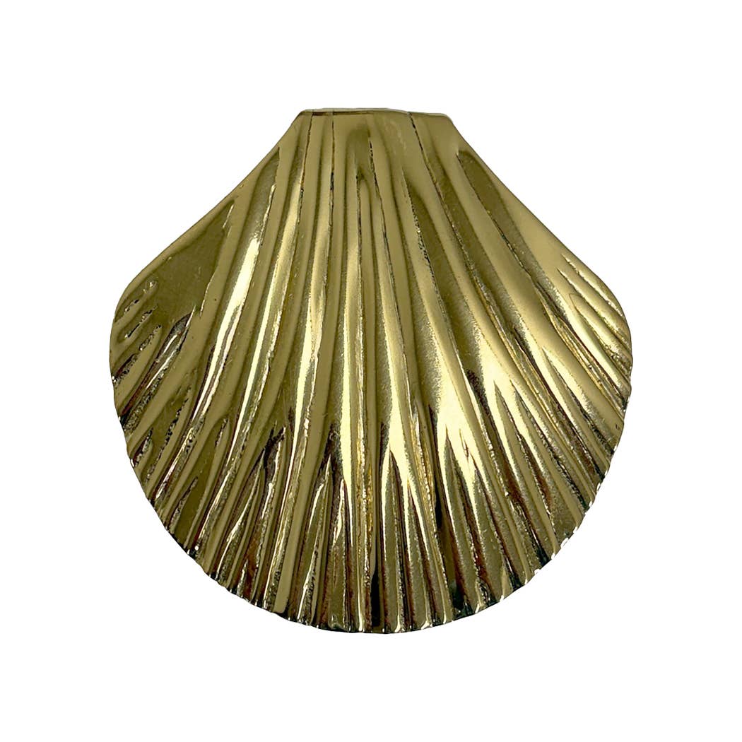 Antiqued Brass Sea Shell Decorative Trinket Box | Storage