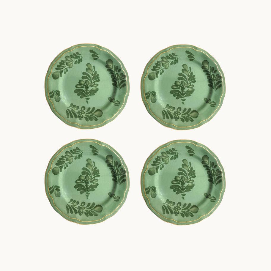 Gordes green dessert plate (set of 4)