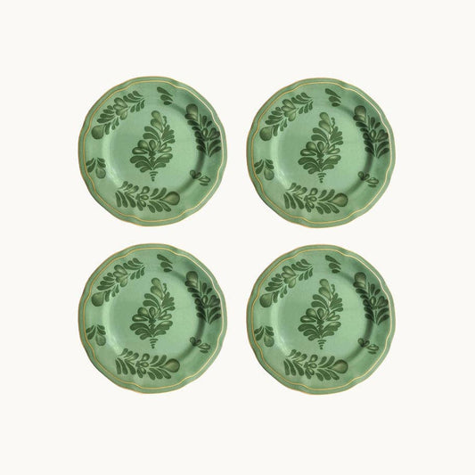 Gordes green dessert plate (set of 4)