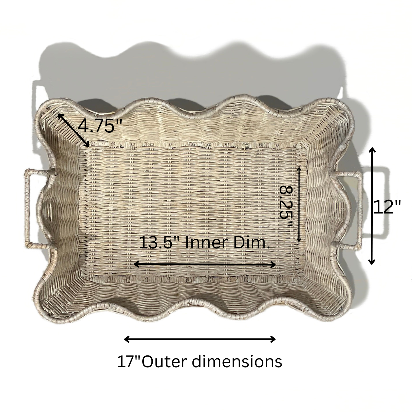 Small Scalloped Tray: Brown